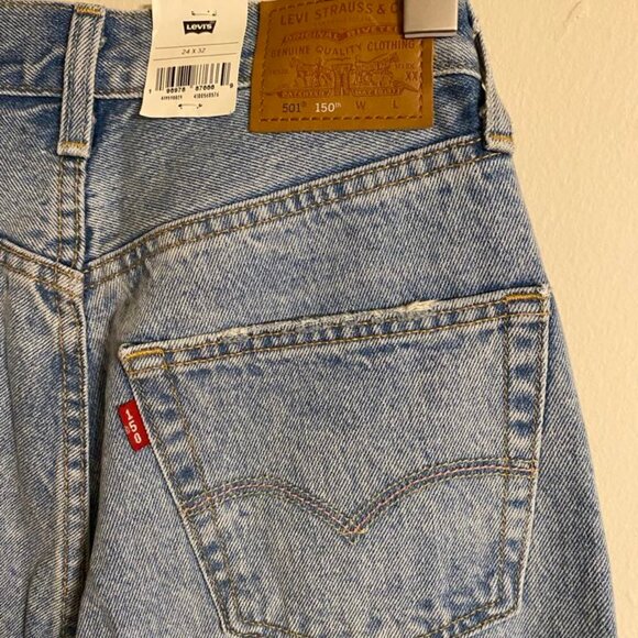 LEVI'S: Vintage 501 90's (150th) Anniversary Edition Jeans (Size: 24x32) NWT - Picture 7 of 13